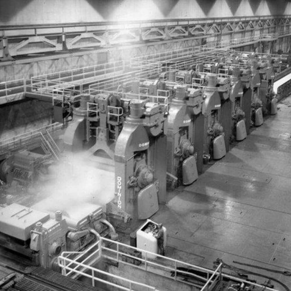 Inside view of Algoma's steel plant in 1951
