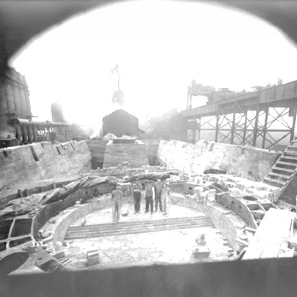 Construction on Algoma Steel's No. 3 blast furnace
