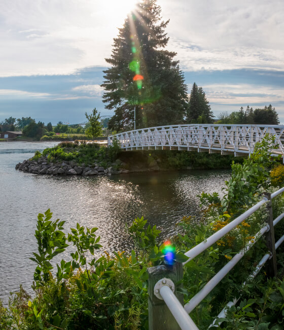 A bridge on a sunny day in Ontario