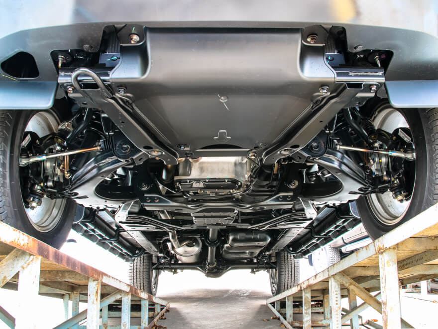 Automotive vehicle manufactured with high-strength steel